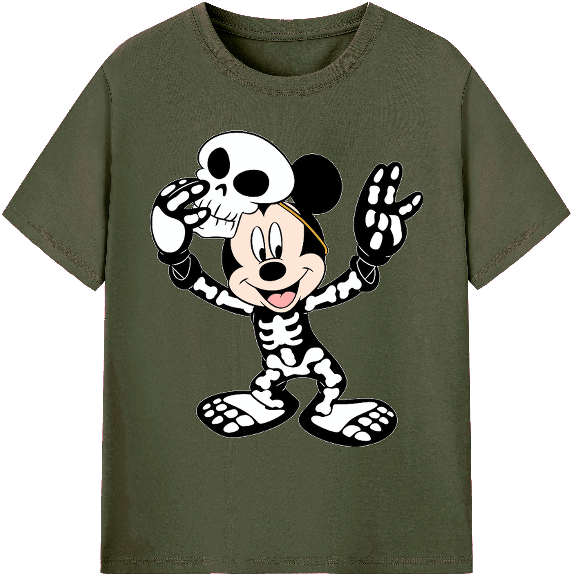 ミッキーマウス Mickey Mouse 綿100％ メンズ半袖Tシャツ｜肌触りやわらか＆通気性